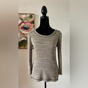 Madewell XS thermal top heather charcoal/oat long sleeve